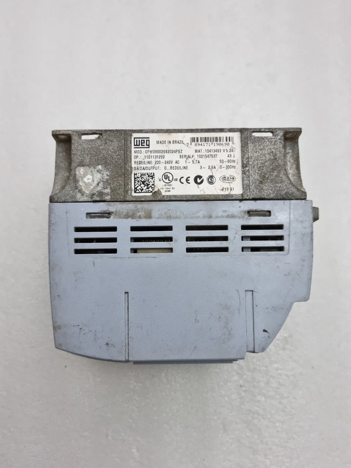 WEG CFW080026S2024PSZ CFW08 VECTOR INVERTER (USED)